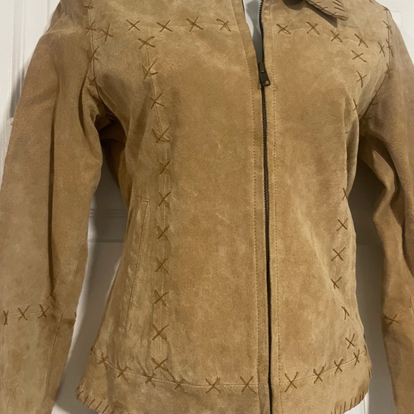 Tan suede jacket by Costa Blanca size S NWOT - Picture 2 of 3